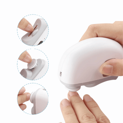 TrimSmart Duo: Electric Anti-Splash Nail Cutter for Babies and Adults, 2-in-1, Manicure and Pedicure, Thick Nail Cutter and Anti-Splash Tool.