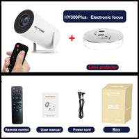 VisionMax Pro Projector – Android 4K 1280*720P Dual Wi-Fi 300 ANSI Video Cinema | Portable HD LED for Home, Outdoor Use, Movies, Studying, Cartoons for Kids & More.
