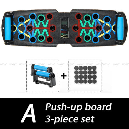 NexBoard Pro 360 – Portable, multifunctional push-up board with ergonomic handles. Its foldable design makes it perfect for training chest, abdomen, arms, and back at home or the gym. Adaptable to all fitness levels, it offers comfort.