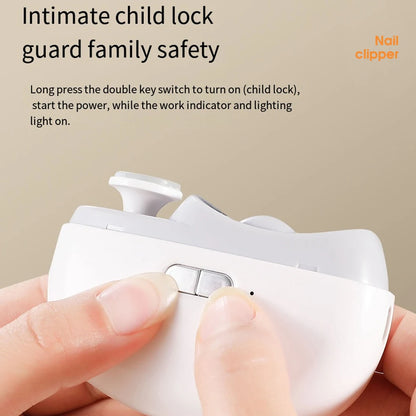 TrimSmart Duo: Electric Anti-Splash Nail Cutter for Babies and Adults, 2-in-1, Manicure and Pedicure, Thick Nail Cutter and Anti-Splash Tool.