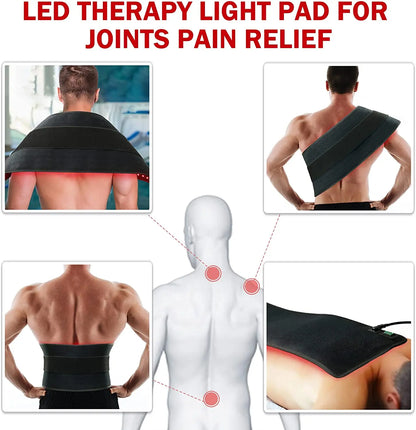 RedWave Therapeutic Belt: Infrared LED Heating Pad for Effective Pain and Tension Relief. Ideal for the face, body, shoulders, joints, and muscles, it provides relaxation and improves circulation in a practical and professional way.