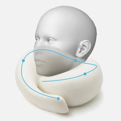 ErgoNap Pro - Memory Foam Neck Pillow with Cervical Support, Perfect for Travel, Work Breaks, Airplanes, and Camping. Portable U-Shaped Design with Carry Bag for Comfort Anytime, Anywhere.