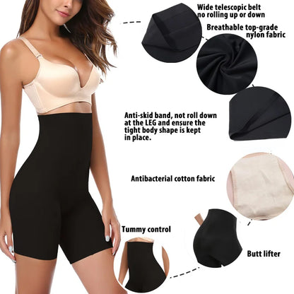 LuxeShape High-Waist Sculpt Shorts - Power Shorts High Waist Body Shaper for Women, Lightweight Cotton Blend, Phenomenal and Ultra-Breathable Shapewear Control Panties