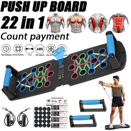 NexBoard Pro 360 – Portable, multifunctional push-up board with ergonomic handles. Its foldable design makes it perfect for training chest, abdomen, arms, and back at home or the gym. Adaptable to all fitness levels, it offers comfort.