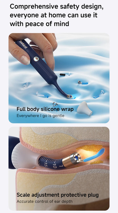 Otoscopem HD Plus EarGuardian Tweezers Clipable Earpick Wireless Cleaning Endoscope with Camera 1080P.