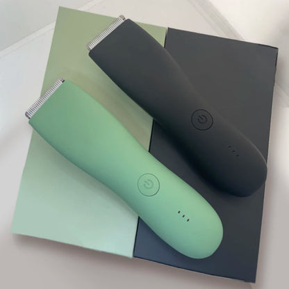 Zipher body hair trimmer for men and women, for groin, pubic area, legs, and entire body, with a replaceable ceramic blade that doesn’t hurt, electric and waterproof.