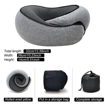 ErgoNap Pro - Memory Foam Neck Pillow with Cervical Support, Perfect for Travel, Work Breaks, Airplanes, and Camping. Portable U-Shaped Design with Carry Bag for Comfort Anytime, Anywhere.