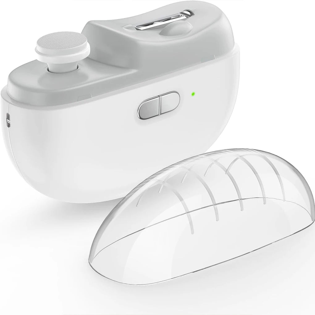 TrimSmart Duo: Electric Anti-Splash Nail Cutter for Babies and Adults, 2-in-1, Manicure and Pedicure, Thick Nail Cutter and Anti-Splash Tool.