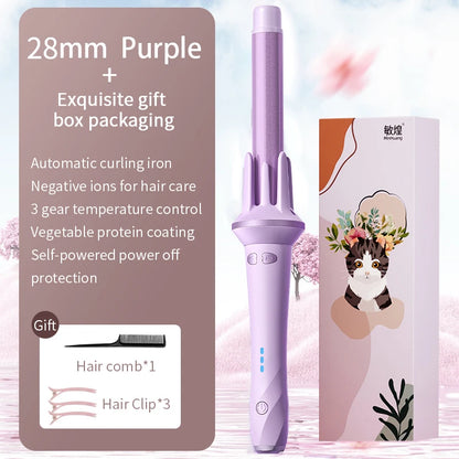 LuxeHair Wave - 28/32mm Automatic Hair Curler Large Wave Curling Iron Tongs Temperature Adjustable Anion Fast Heating Styling Curler.