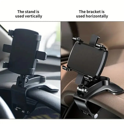 DashGrip Pro: Universal Car Mount with Secure Hold, 360° Rotation & Easy Dashboard Installation – Compatible with Smartphones up to 6.7" for GPS Navigation & Safe Driving.