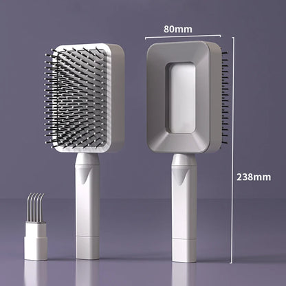 IntelliClean AirFlex Brush – 3D Air Cushion Detangling Hair Brush, Scalp Massage, Anti-Static, and Gentle for Long Hair and All Hair Types