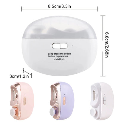 TrimSmart Duo: Electric Anti-Splash Nail Cutter for Babies and Adults, 2-in-1, Manicure and Pedicure, Thick Nail Cutter and Anti-Splash Tool.