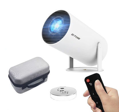 VisionMax Pro Projector – Android 4K 1280*720P Dual Wi-Fi 300 ANSI Video Cinema | Portable HD LED for Home, Outdoor Use, Movies, Studying, Cartoons for Kids & More.