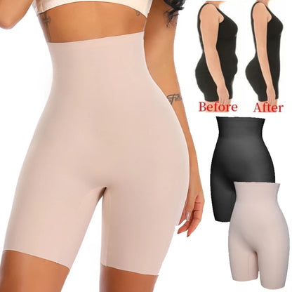 LuxeShape High-Waist Sculpt Shorts - Power Shorts High Waist Body Shaper for Women, Lightweight Cotton Blend, Phenomenal and Ultra-Breathable Shapewear Control Panties