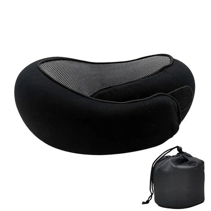 ErgoNap Pro - Memory Foam Neck Pillow with Cervical Support, Perfect for Travel, Work Breaks, Airplanes, and Camping. Portable U-Shaped Design with Carry Bag for Comfort Anytime, Anywhere.