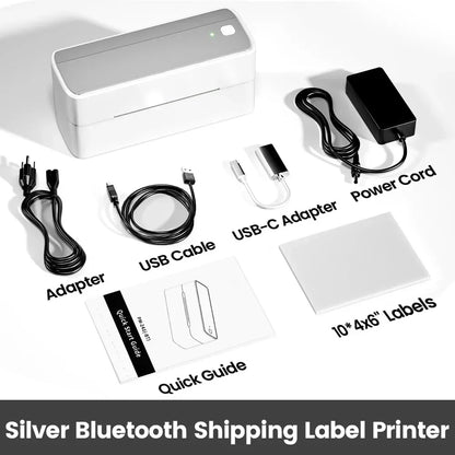 ZipherTag 241 - Bluetooth Thermal Label Printer, Wireless Compact Shipping Label Printer 4x6, Compatible with iPhone, Android, Mac, and Windows.
