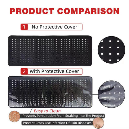 RedWave Therapeutic Belt: Infrared LED Heating Pad for Effective Pain and Tension Relief. Ideal for the face, body, shoulders, joints, and muscles, it provides relaxation and improves circulation in a practical and professional way.