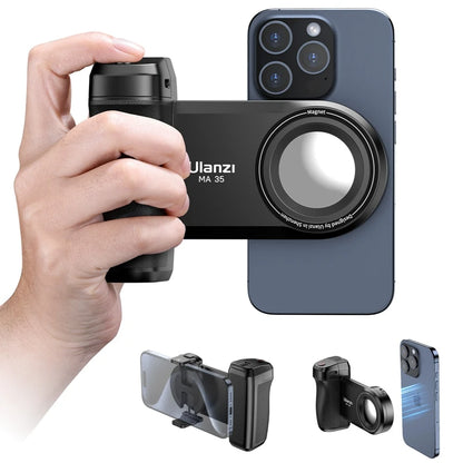 MagFlex Pro 35-Smartphone Camera Shutter Grip Bluetooth Selfie Handle As Camera Photo Stabilizer Vertical Horizontal Shoot.