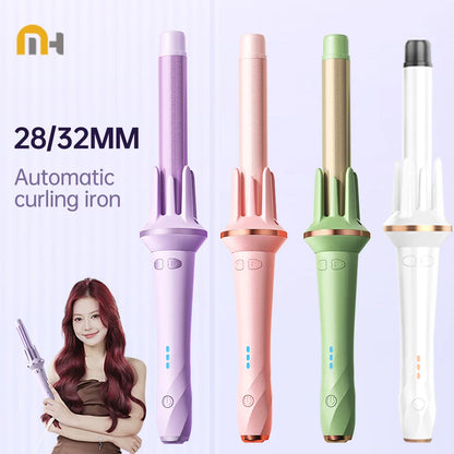 LuxeHair Wave - 28/32mm Automatic Hair Curler Large Wave Curling Iron Tongs Temperature Adjustable Anion Fast Heating Styling Curler.