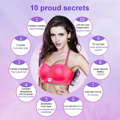 BustGlow Plus - Vibrating Bra Massager, Portable and Effective, for Breast Enhancement and Well-Being.