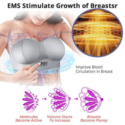 BustGlow Plus - Vibrating Bra Massager, Portable and Effective, for Breast Enhancement and Well-Being.