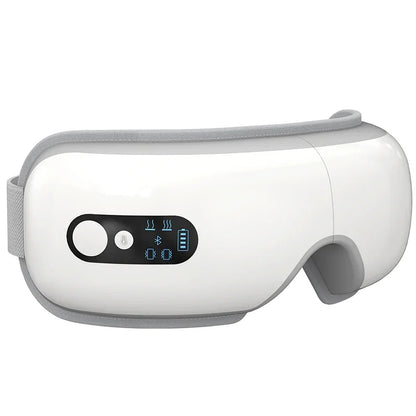 VisioTherm Pro - Smart Heated Vibration Eye Care Instrument Hot Compress Bluetooth Eye Massage Glasses for Fatigue, Pouch, and Wrinkle Relief.