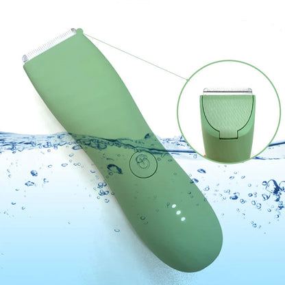 Zipher body hair trimmer for men and women, for groin, pubic area, legs, and entire body, with a replaceable ceramic blade that doesn’t hurt, electric and waterproof.