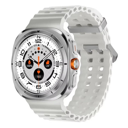 Smartwatch Plus 47mm 2025, IP68 waterproof, Bluetooth, compass, 1.43'' AMOLED screen, and SpO2 monitoring, unisex.