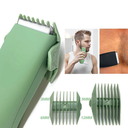 Zipher body hair trimmer for men and women, for groin, pubic area, legs, and entire body, with a replaceable ceramic blade that doesn’t hurt, electric and waterproof.